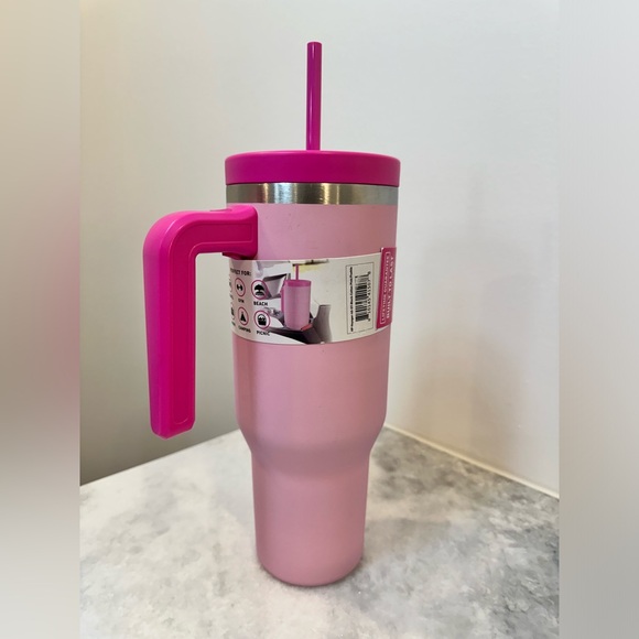 Hydra Peak Hot Pink 40oz Tumbler w/ Soft Touch Stainless Insulated Tumbler - Picture 3 of 8